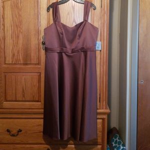 NWT Wide Strap Tea Length Dress